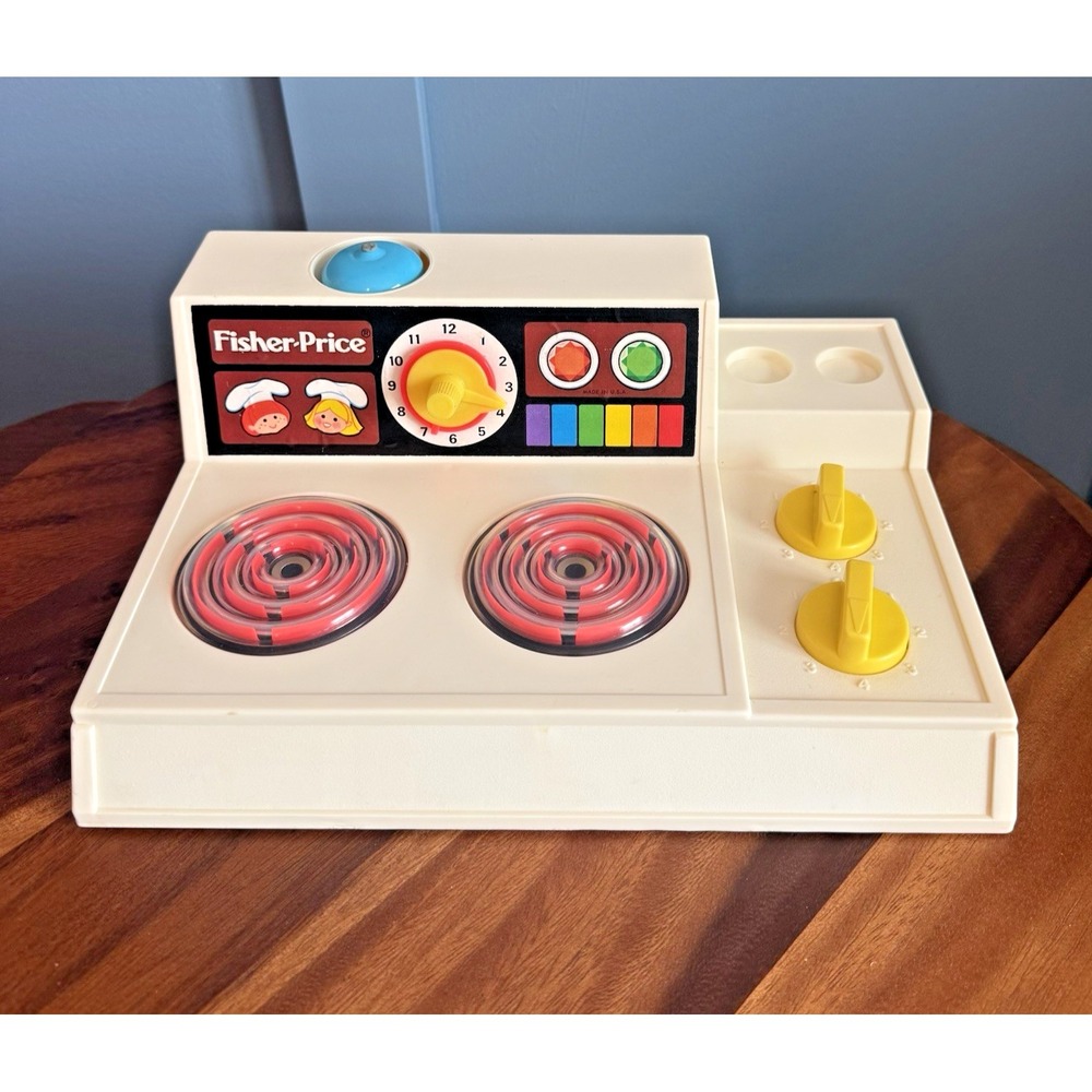 Vintage 1978 Fisher-Price #919 Magic Burners Toy Stove Stovetop Play Kitchen
